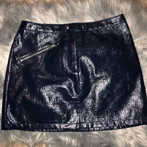 Honey bum pleather mini skirt